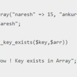 array key exists in php
