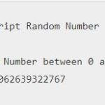 Random Number Generator Javascript