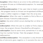 Exception handling in Java