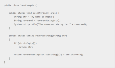 Java program to reverse a string  Developer Helps
