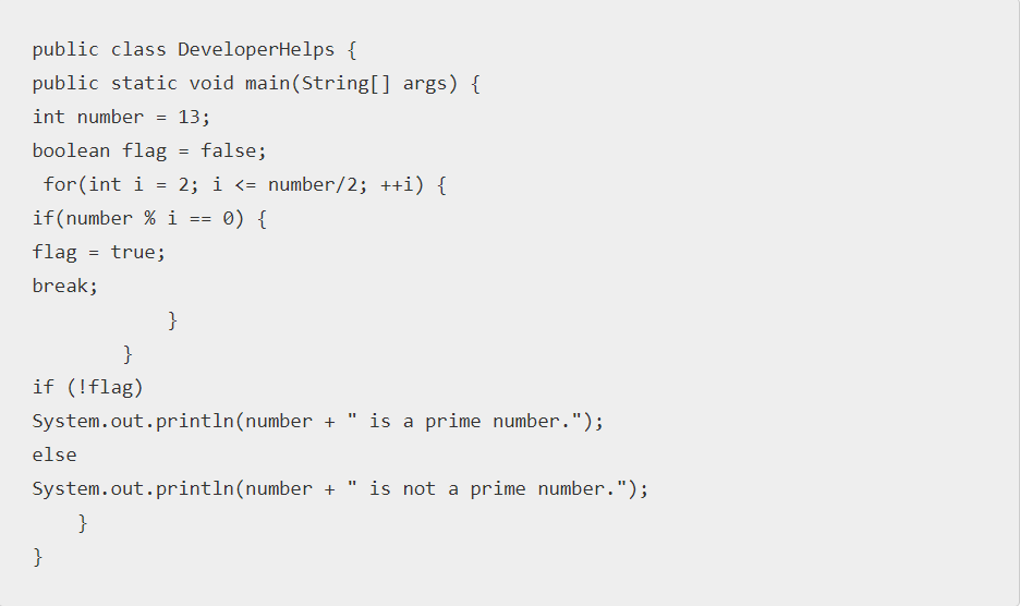 Java program to check prime number