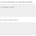 Python break