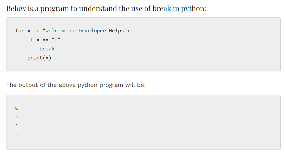Python break