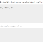 Python min() and max() Functions