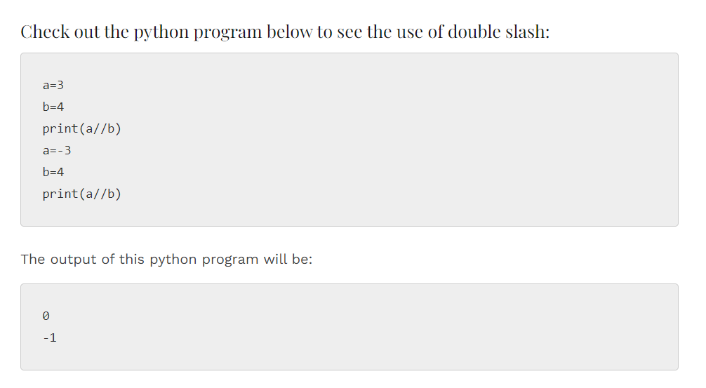 Python Double Slash (//) Meaning