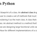 abstract class in python
