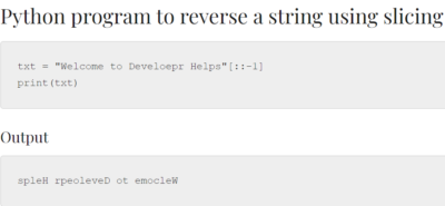 How to reverse a String in Python - Developer Helps