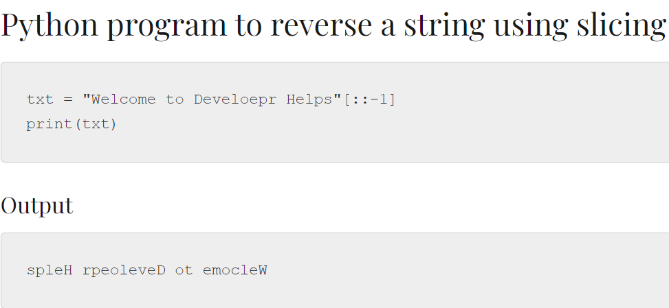 How to reverse a String in Python