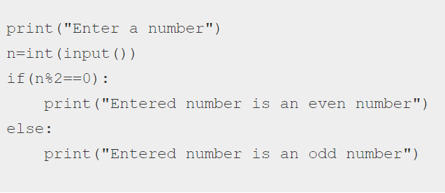 Python Program to check if a number is odd or even