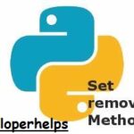 python set remove() function