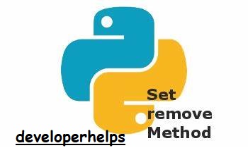 python set remove() function
