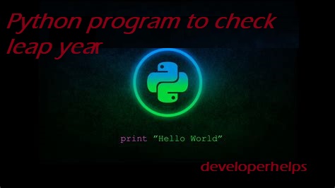 Python Program to Check Leap Year