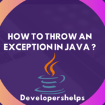 How to Throw an Exception in Java?