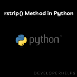 Python String rstrip() Method